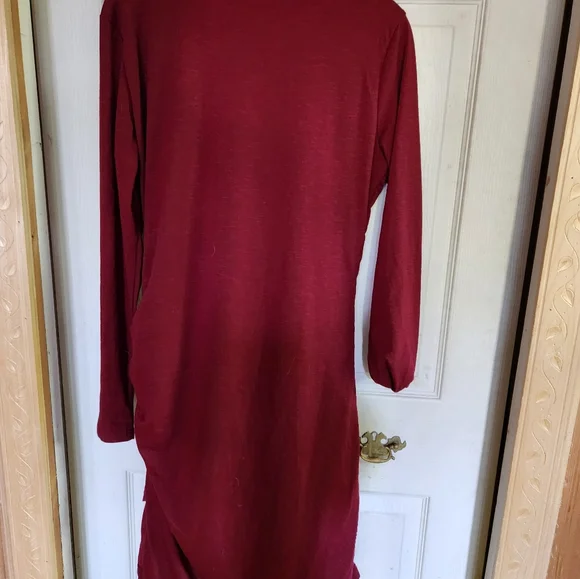 Chic Long Sleeve Red Dress - Picture 11 of 11